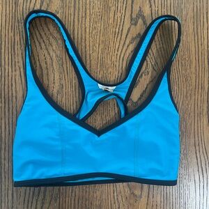 Roxy Blue and Black Bikini Top